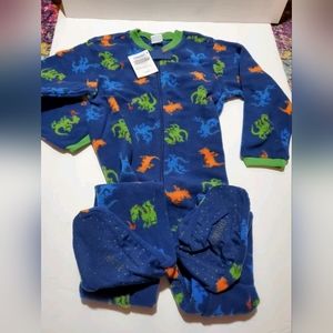 Vintage Gymboree 2003 dinosaur 🦕 pajamas sz 4 brand new boys footie footed nwt